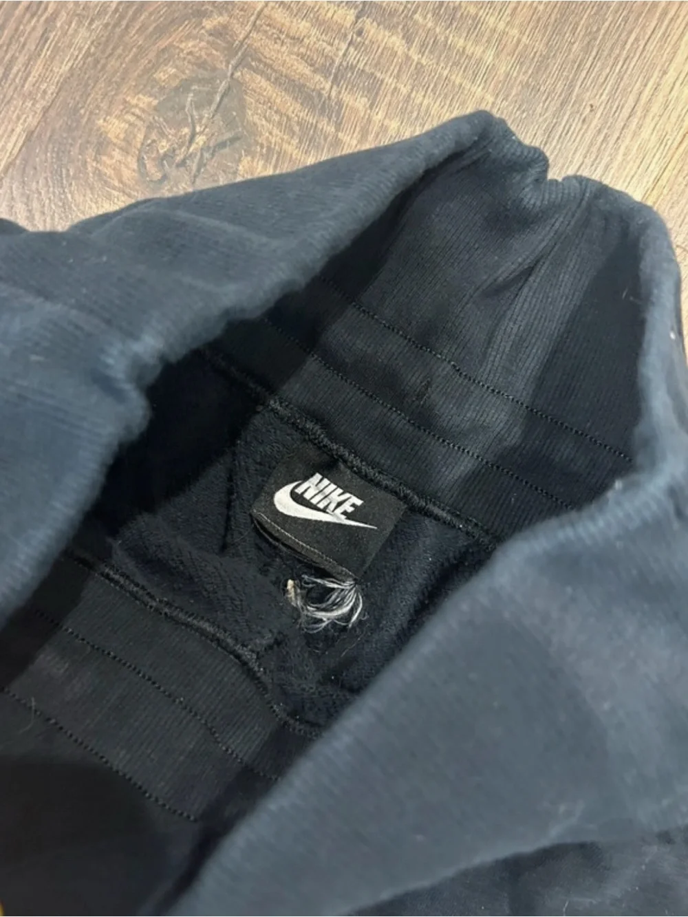 Nike Black Kids Jogger Sweatpants with White Logo
